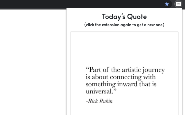 Rick Rubin Quotes Chrome Extension